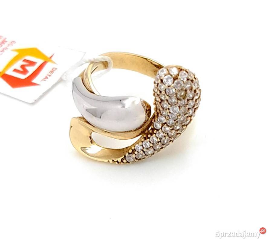 Pierścionek r12 Złoty pr333 Modern z kamieniami Poznań