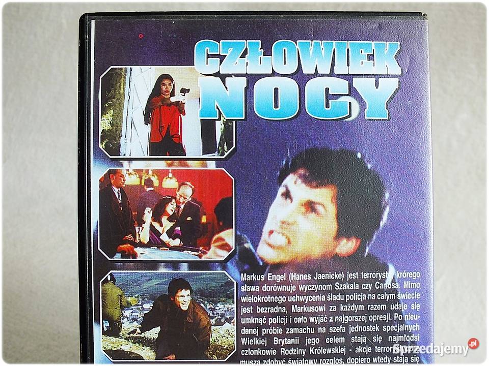 Kaseta VHS Człowiek Nocy Film na Video ORYGINAŁ Żary