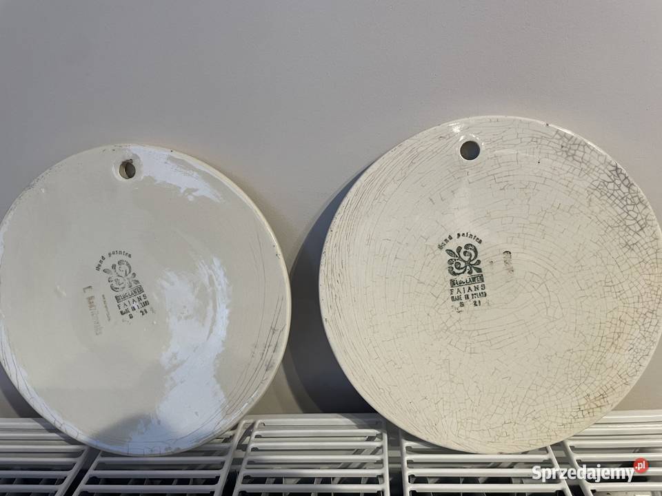 Włocławek fajansowa płytka podstawka PRL