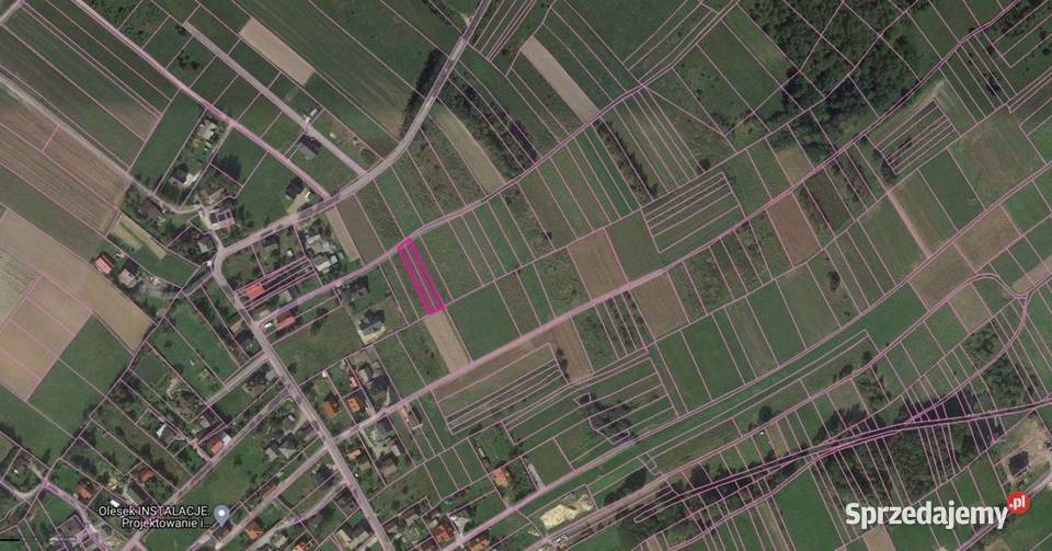 Sprzedam działkę budowlaną w PolancekMyślenic 85zł/m2 małopolskie Polanka