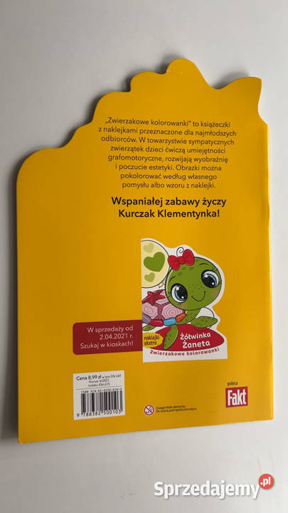 NOWA KOLOROWANKA Z Naklejkami Kurczak