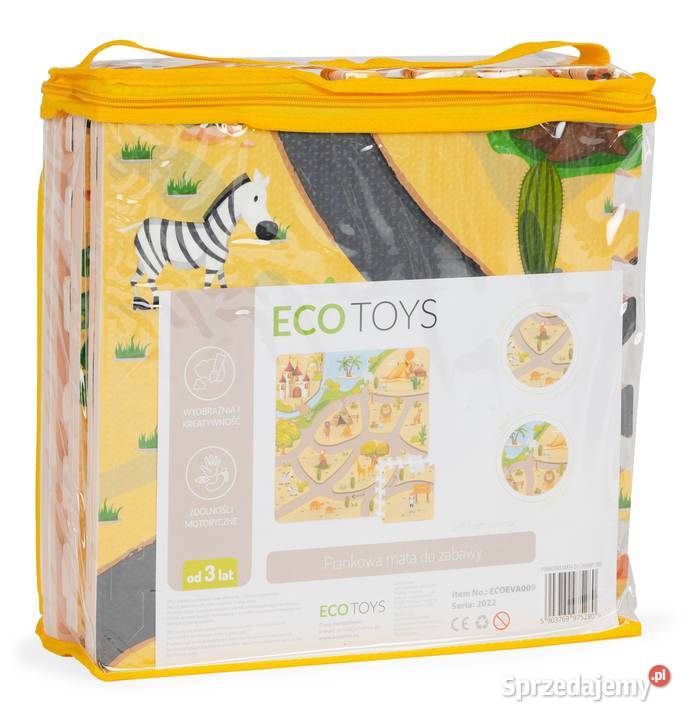 Mata piankowa dzieci puzzle safari
