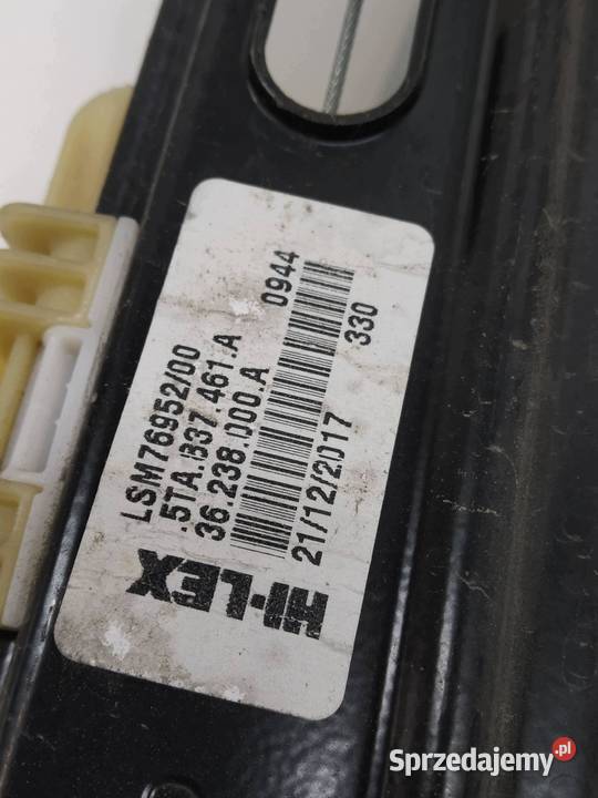 MECHANIZM SZYBY LEWY PRZÓD 5TA837461A VW