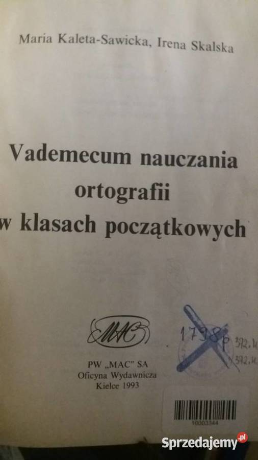 vademecum nauczania ortografii w klasach mazowieckie Warszawa