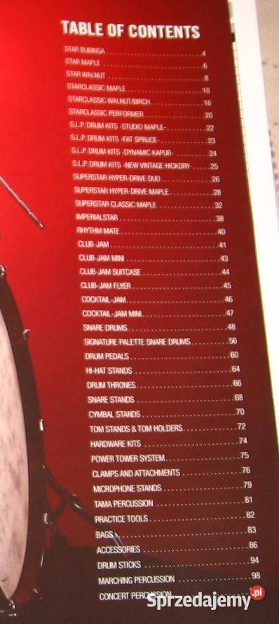 TAMA Drums and Hardware 2021 General Catalog Kępice sprzedam