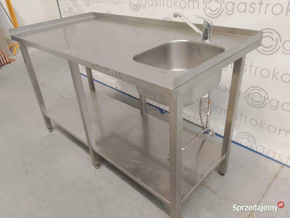 STÓŁ ZE ZLEWEMP I PÓŁKĄ 155X75X85 RANT TPL Biznes i Przemysł dolnośląskie Wrocław