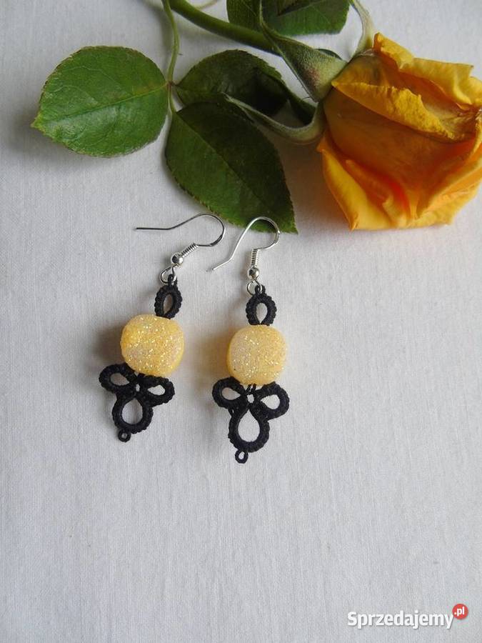 Kolczyki frywolitkowe Rękodzieło