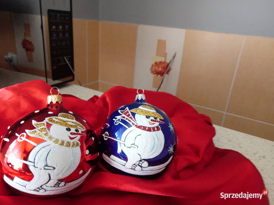 Bombki choinkowe szklane ręcznie malowane Racławice