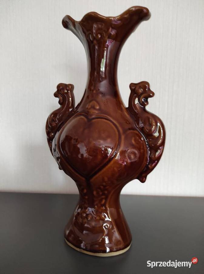 Wazon ceramiczny PRL Warpechy Stare