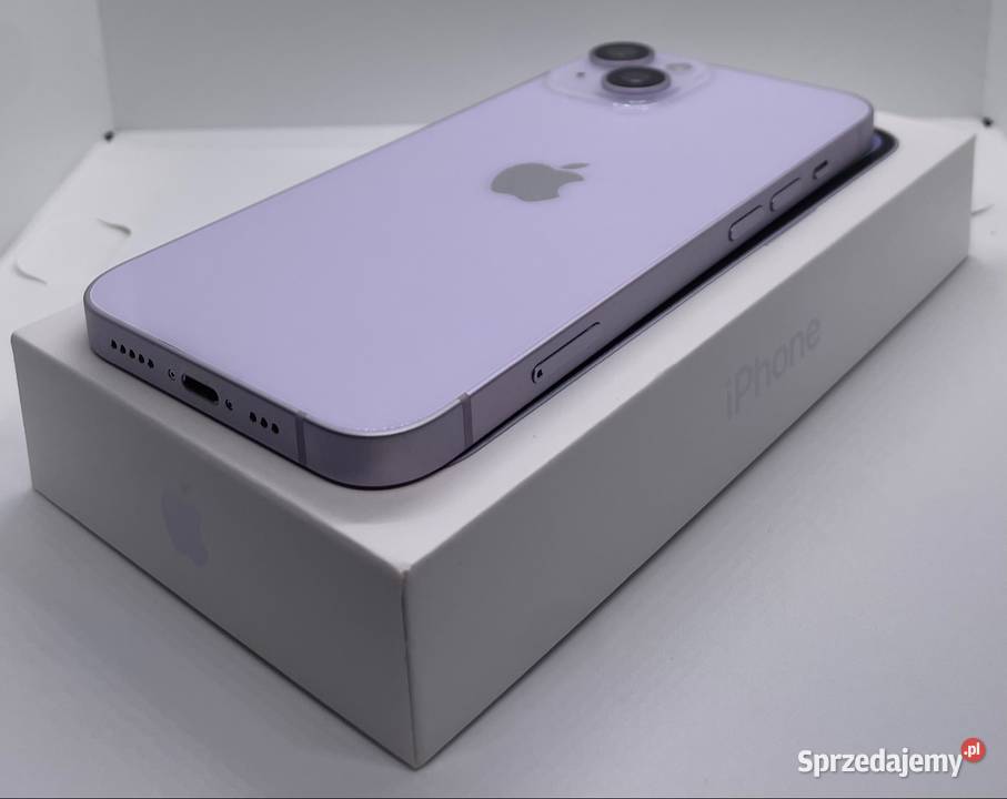 iPhone 14 128 GB Purple idealny 6 etui Łódź
