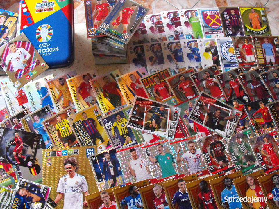 MEGA zestaw 200 kart piłkarskich puszka Zestaw Mykanów
