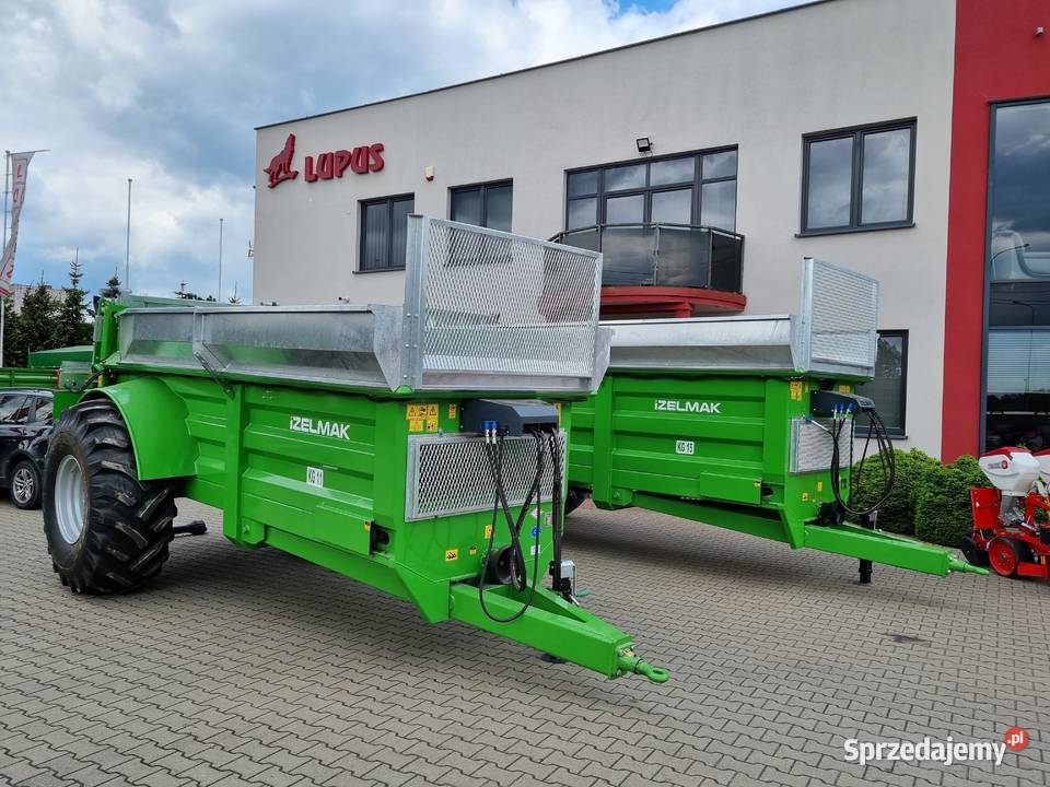 Rozrzutnik obornika jednoosiowy 9 ton 12 ton nieuszkodzony Rozrzutniki obornika Ciechanów