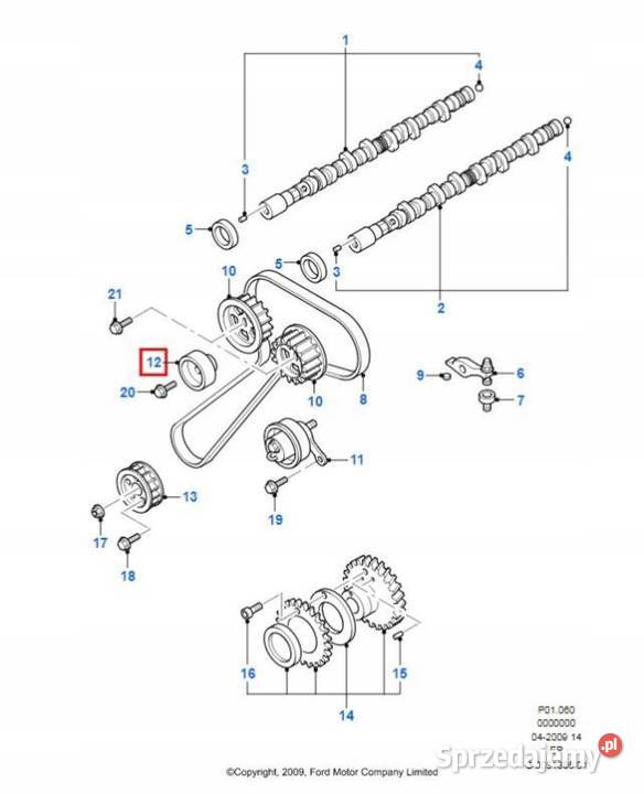 ROLKA PASKA ROZRZĄDU FORD RANGER 0612 25 30 D