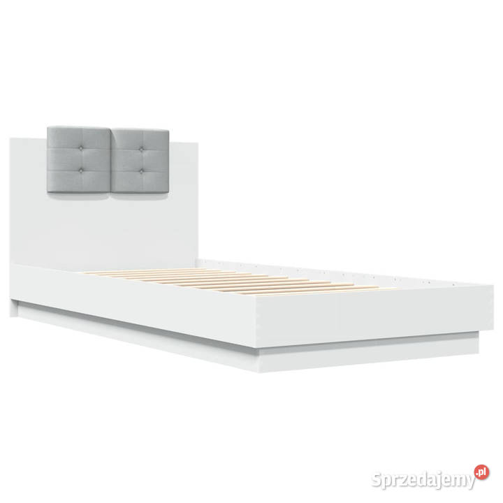 Rama łóżka z wezgłowiem biała 90x200 WM3209940 Warszawa sprzedam