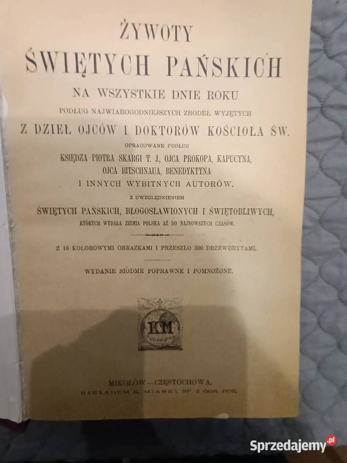 Sprzedam książkę Żywoty Świętych Pańskich siódme Zielona Góra