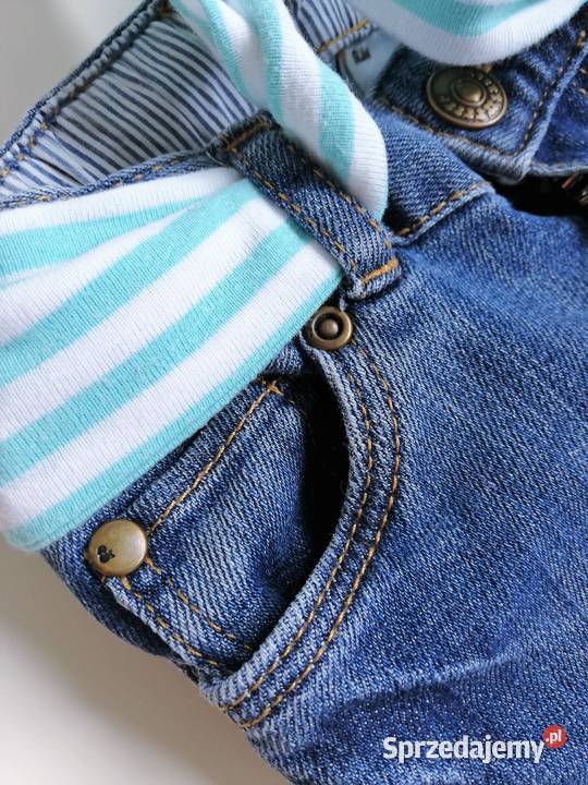 Jeansy skinny dziewczynki HM z kokardką 68 Spodnie Katowice