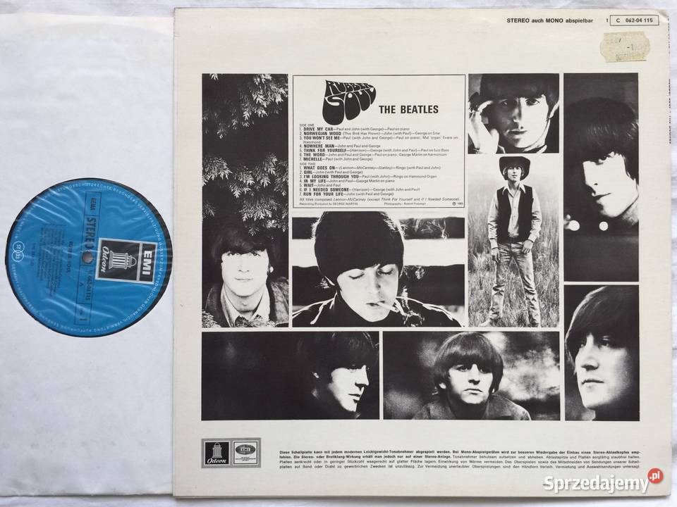 THE BEATLES Rubber Soul stereo ODEON Winyl 1972 Płyty i kasety
