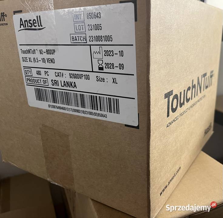 Rękawiczki nitrylowe ansell touchntuff 92600VP