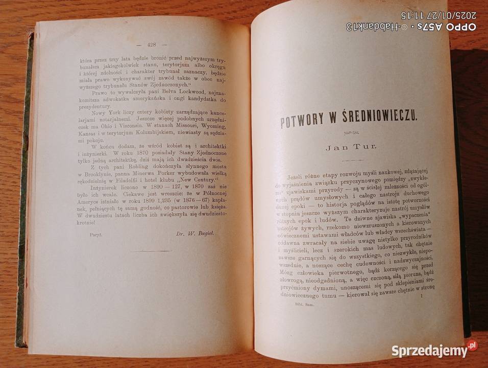 Biblioteka Samokształcenia Półrocze I z 1904 Bychawka Trzecia