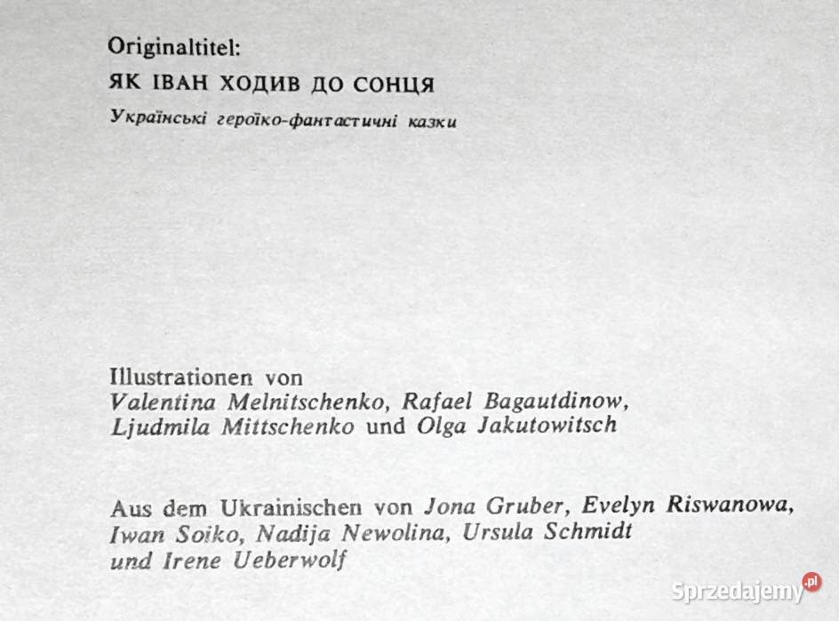 Wie Iwan die Sonne besuchte Ukrainische Chełm sprzedam