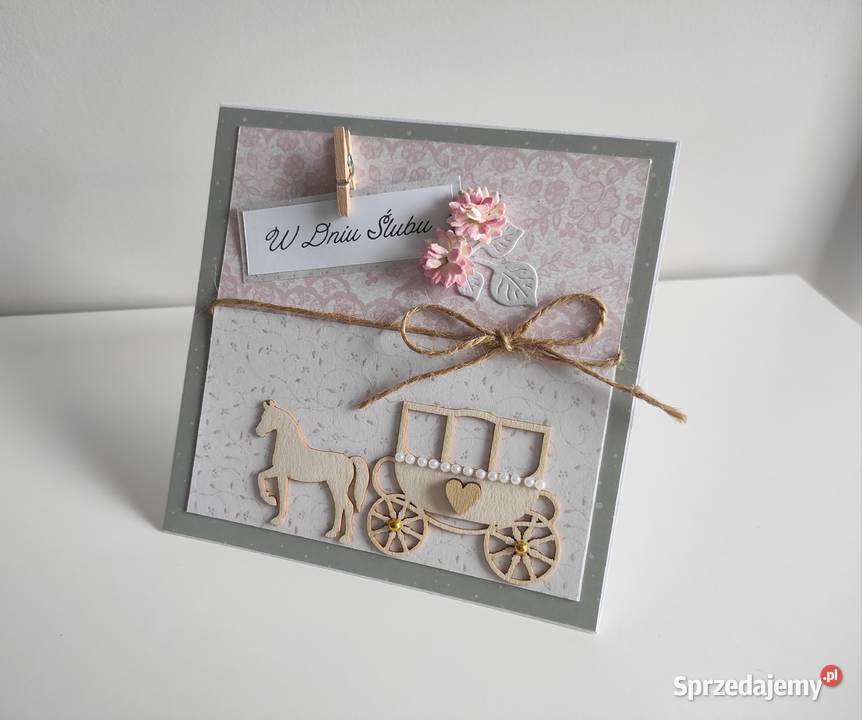 Kartka okolicznościowa ręcznie robiona na ślub Łódź