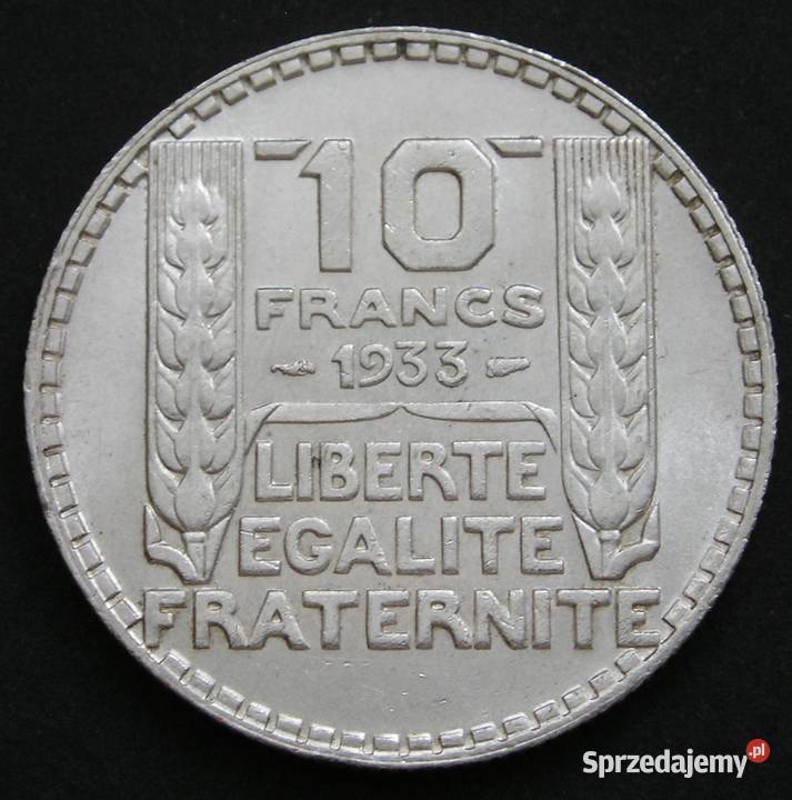 Francja 10 franków 1933 srebro łódzkie Łódź sprzedam