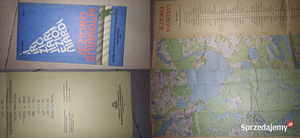 Jezioro Śniardwy unikatowa mapa turystyczna 1987 Łęczyca sprzedam