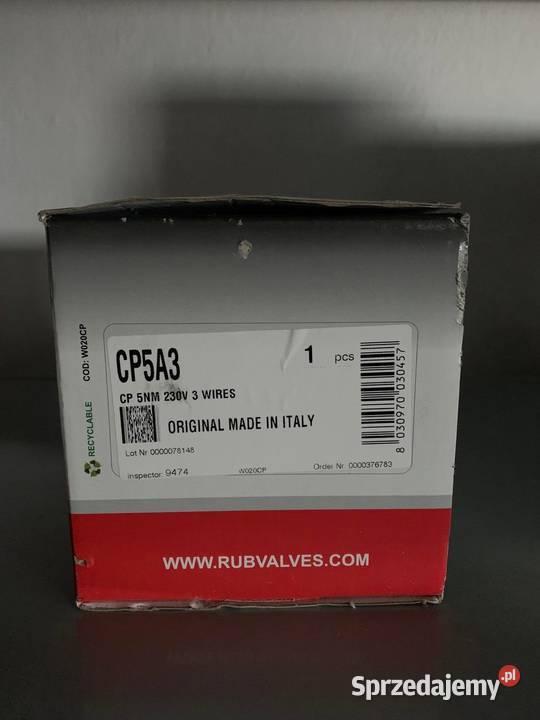 RUB VALVES CP5A3 Electric Actuator Warszawa sprzedam