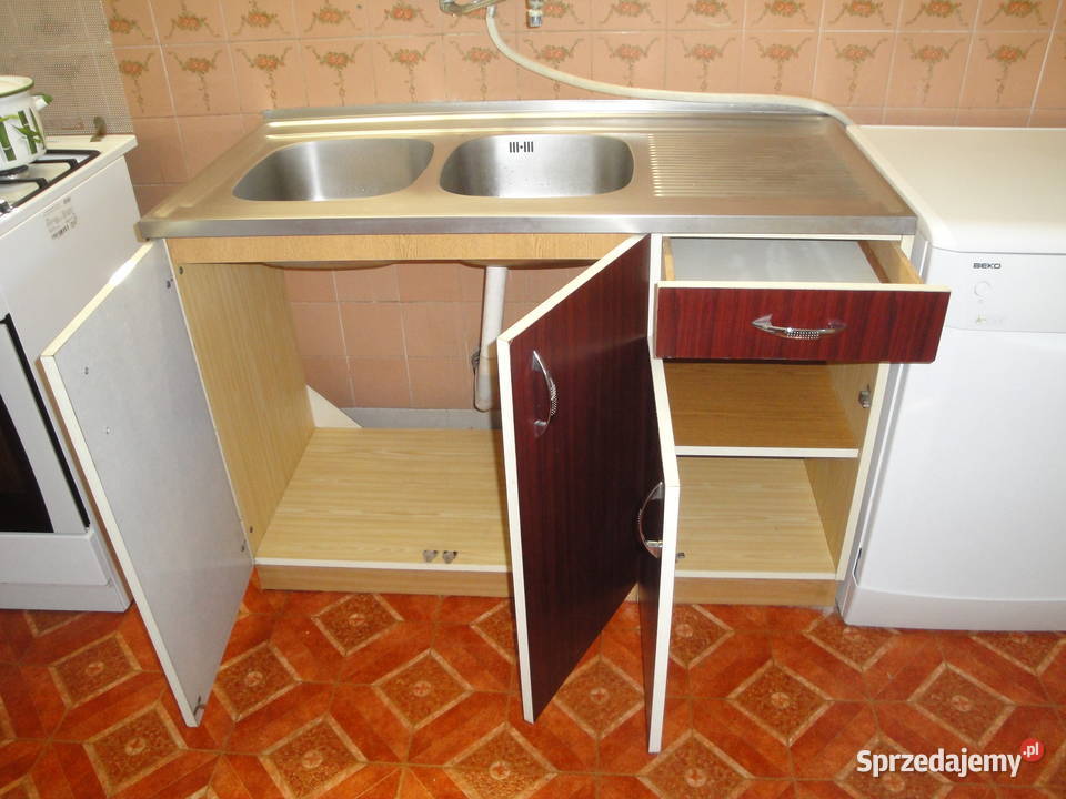 zlewozmywak dwukomorowy z ociekaczem z szafką małopolskie