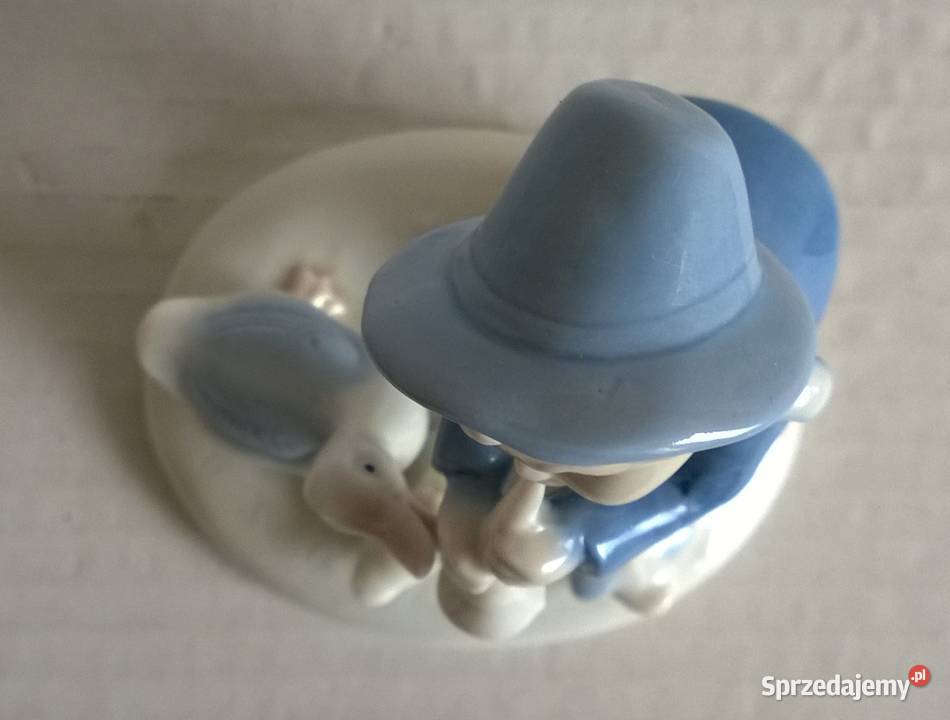 Figurka Porcelanowa Chłopiec Kaczka Gęś mazowieckie Radom