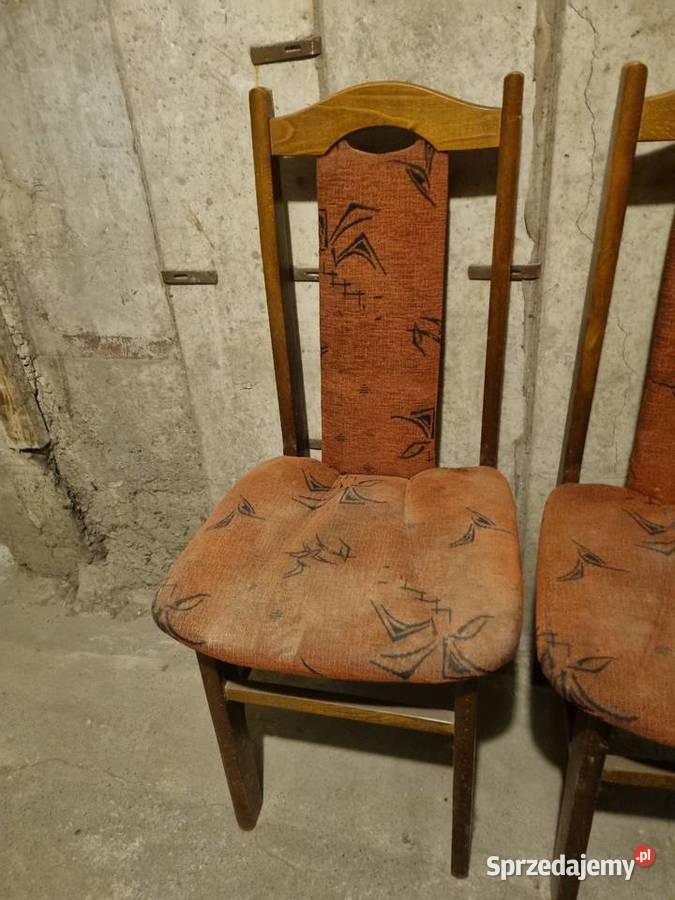 Krzesła drewniane tapicerowane 3 Krzesła Kraków