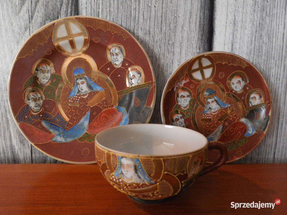 Filiżanka orientalna komplet śniadaniowy trio Raszków