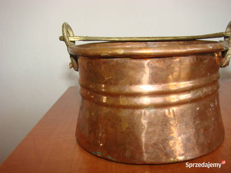 stare miedziane wiaderko Pruszcz Gdański