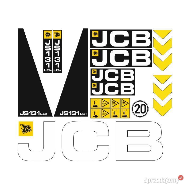 Naklejki na maszyny budowlane JCB Caterpillar Przysucha
