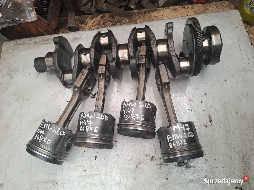 BMW E90 M47 20D wał korbowy 7793901 tłok