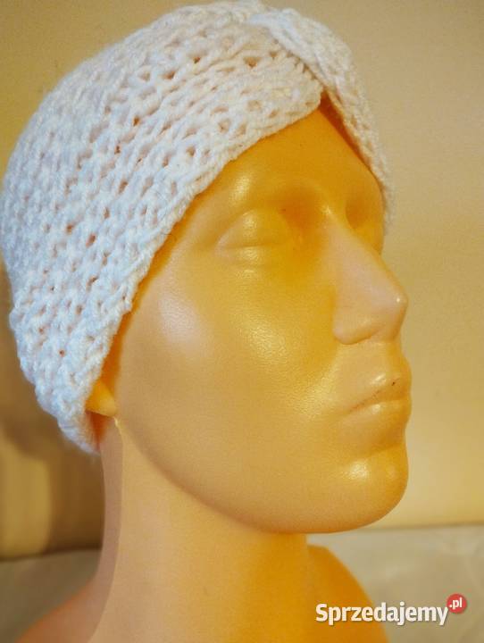 Biała opaska rękodzieło Olsztyn