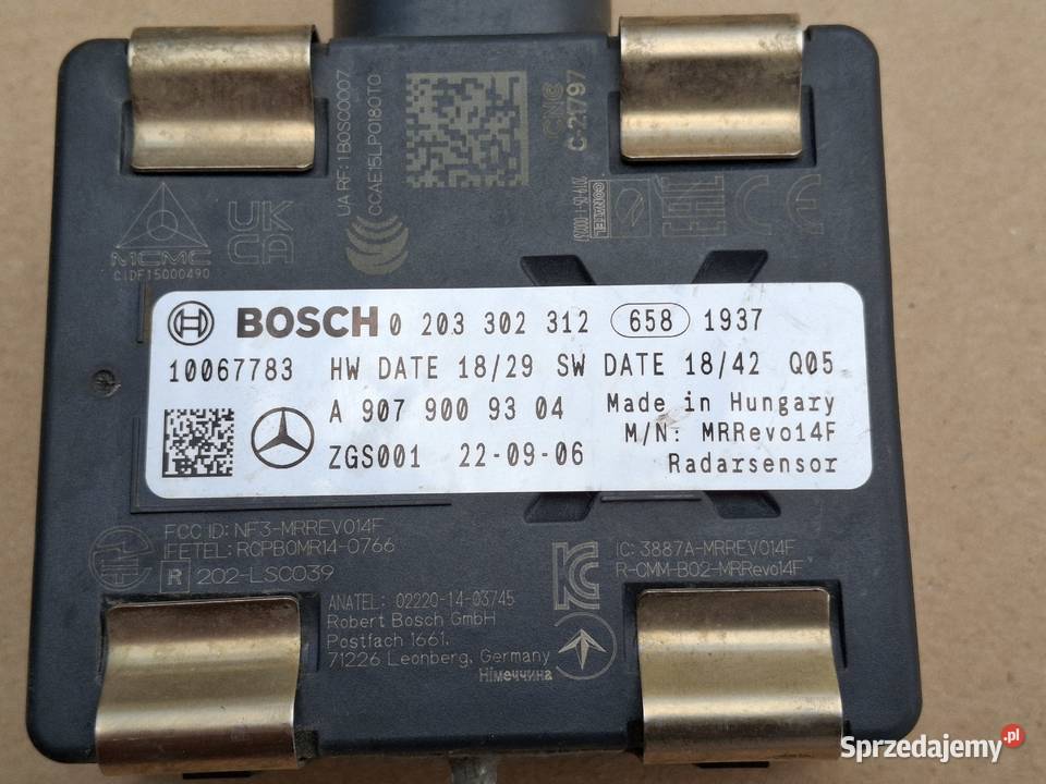 MERCEDES SPRINTER W907 W910 RADAR SENSOR Bieleń