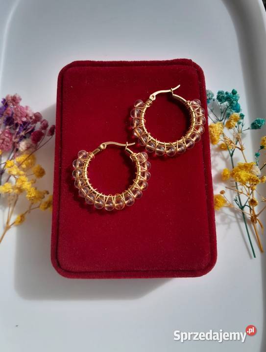 Pozłacane kolczyki z cytrynem Kozienice