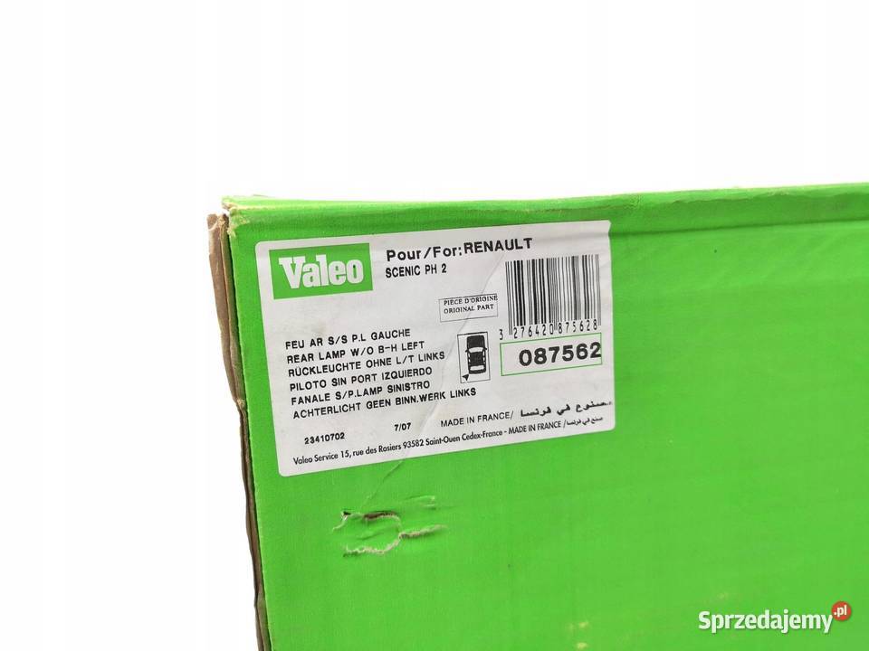 LAMPA LEWY TYŁ VALEO RENAULT SCENIC 9903 087562