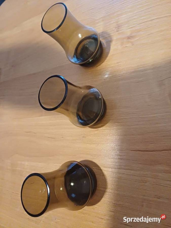 3 retro szklanki dolnośląskie Lubań