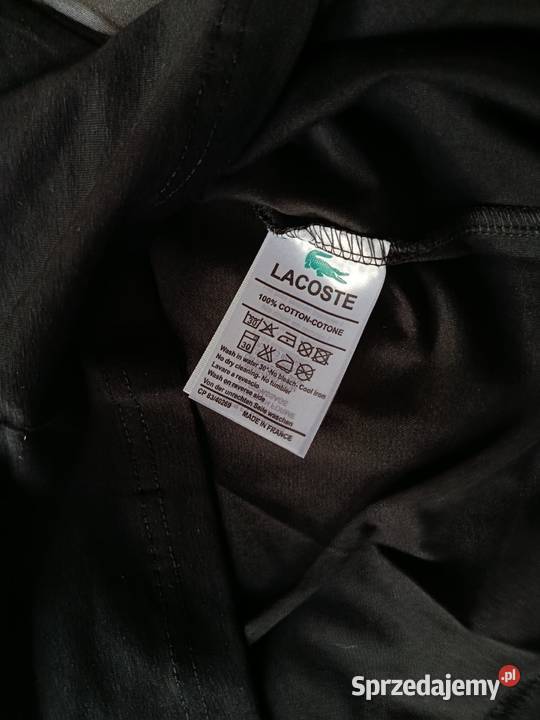 Tshirt bawełniany Lacoste czarny M regular fit Odzież codzienna Białystok sprzedam