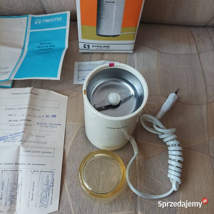 Zabytkowy nowy udarowy młynek do kawy Straume z