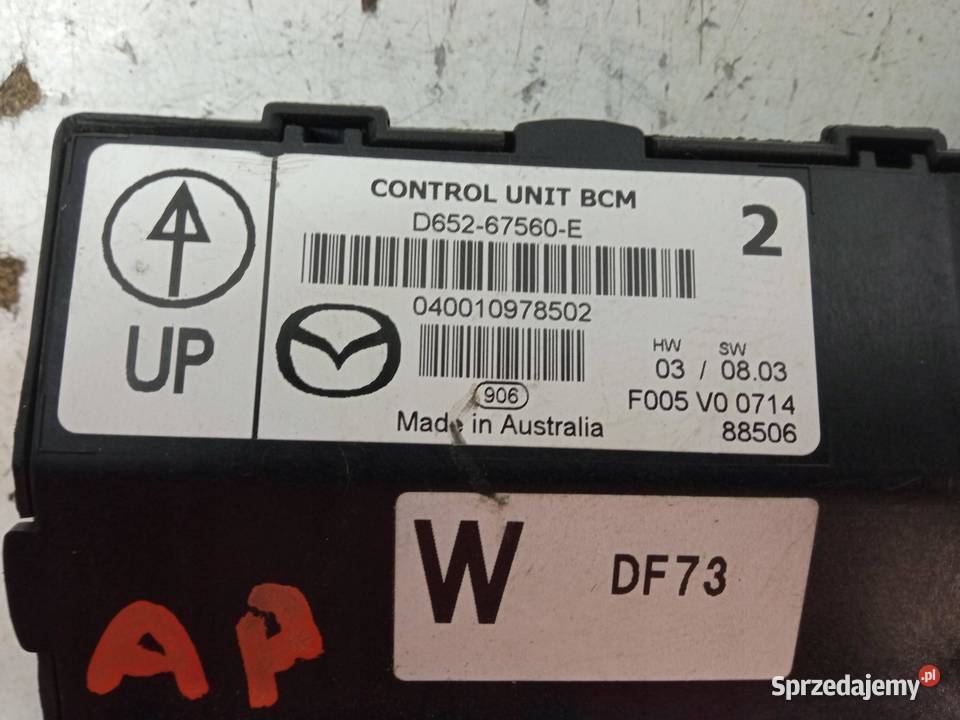 MODUŁ KOMFORTU D65267560E Mazda 2 II 20072014