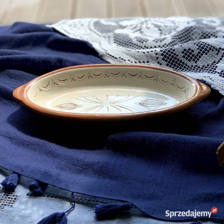 Półmisek gliniany ręcznie robiony Myszków