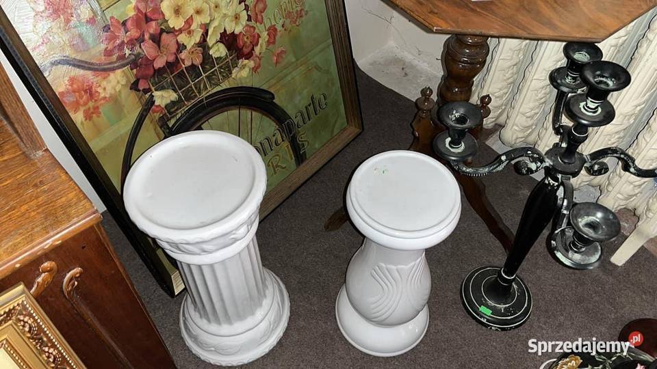 Postument Ceramiczny Pod doniczkilampę rzeźby Porcelana i szkło Gdańsk