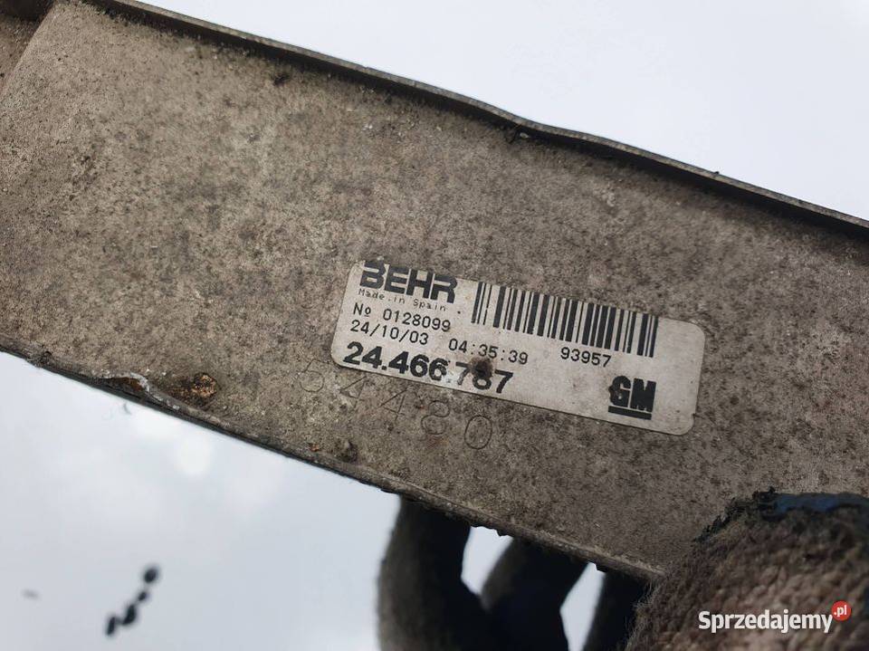 INTERCOOLER OPEL CORSA C 24466787 Pozostałe kujawsko-pomorskie Lipno sprzedam