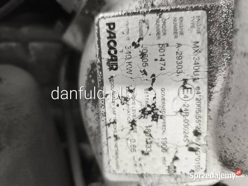 Silnik DAF MX340U1 E5 20cm3 Łódź sprzedam