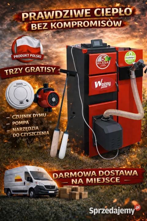 Kocioł Piec na Pellet Drewno Węgiel 5 klasa 13kW