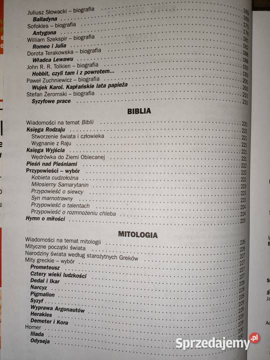 Opracowania lektur i wierszy gimnazjumszkoła Kędzierzyn-Koźle sprzedam