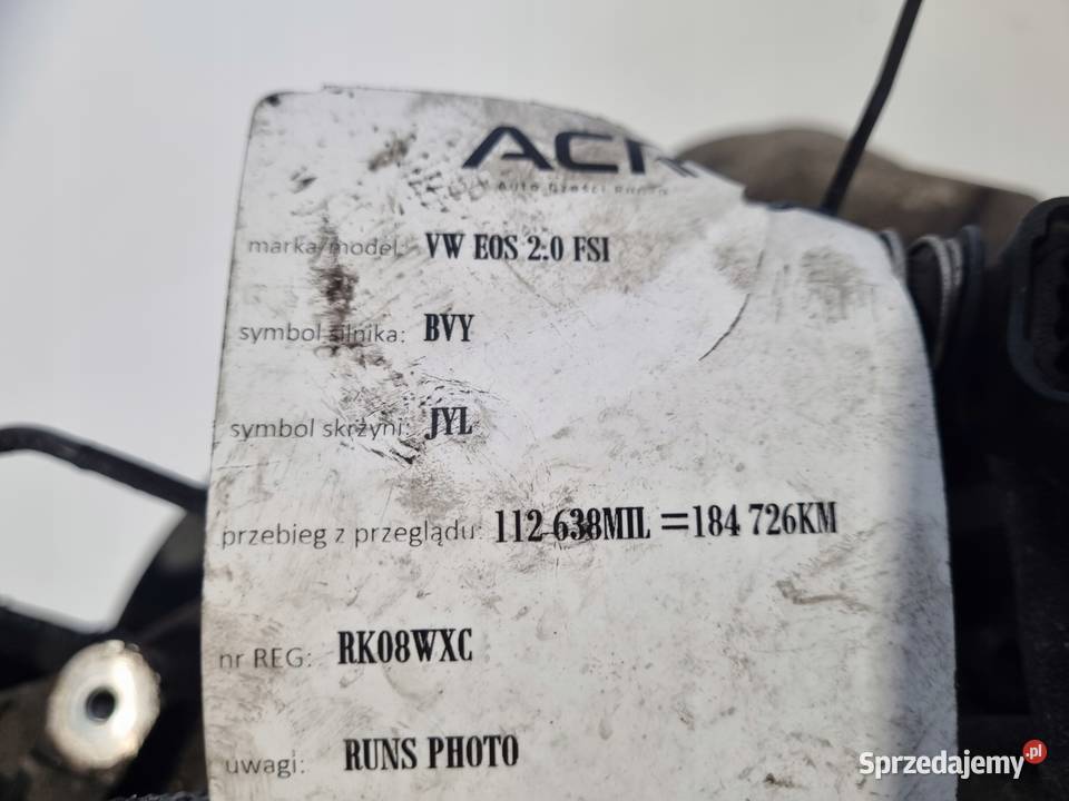 SKRZYNIA BIEGÓW VW Golf V Eos Audi A3 20 FSI Chełm